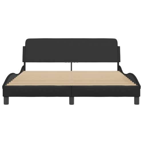 Okvir za krevet s uzglavljem crni 160x200 cm od umjetne kože - Crna 160 x 200 cm Cijena