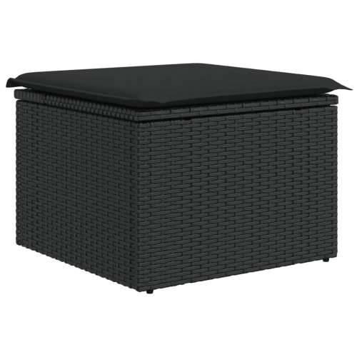 Vrtna garnitura - 8-dijelni set vrtnih sofa od poliratana s jastucima crni - Crna 1 Cijena