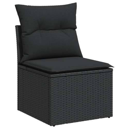 Vrtna garnitura - 12-dijelni set vrtnih sofa s jastucima poliratan crni Crna 1 Cijena