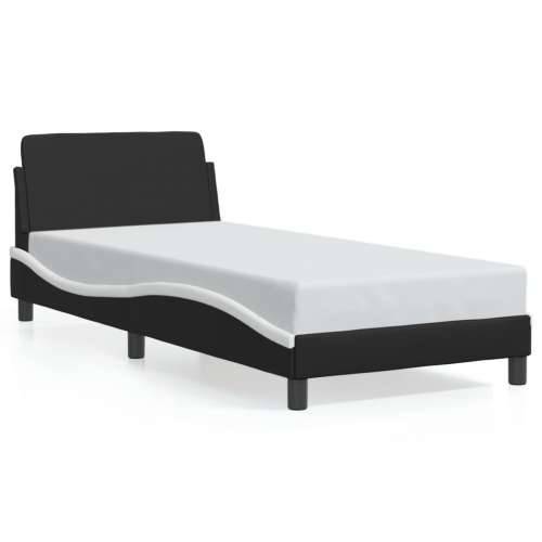 Okvir kreveta s uzglavljem crno-bijeli 80x200 cm umjetna koža Crno-bijelo 80 x 200 cm Cijena