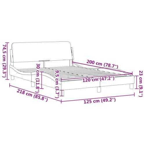 Okvir kreveta bez madraca krem 120 x 200 cm od tkanine Krema 120 x 200 cm Cijena