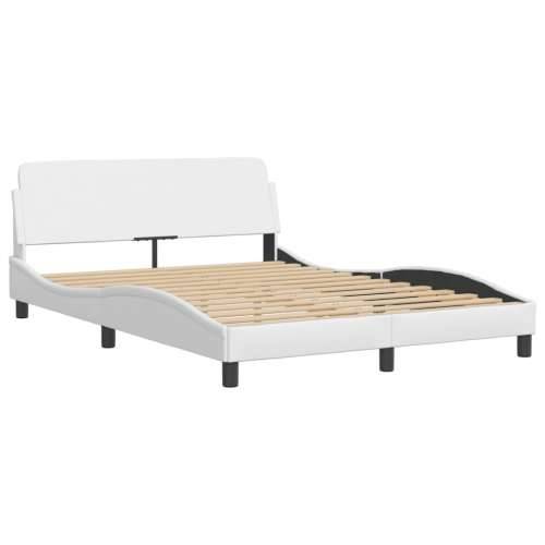 Okvir za krevet s uzglavljem bijeli 120x200 cm od umjetne kože - Bijela 120 x 200 cm Cijena
