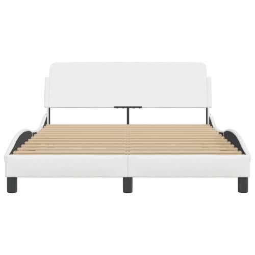 Okvir za krevet s uzglavljem bijeli 120x200 cm od umjetne kože - Bijela 120 x 200 cm Cijena