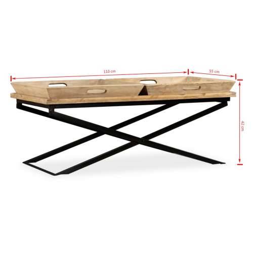 Stolić za kavu od masivnog drva manga 110 x 55 x 42 cm  - 110 x 55 x 42 cm 1 Cijena