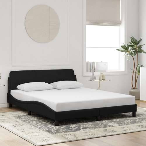 Okvir za krevet bez madraca crni 160x200 cm baršunasti - Crna 160 x 200 cm Cijena