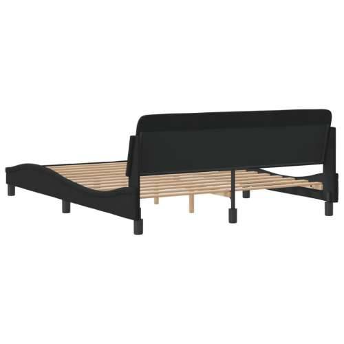 Okvir za krevet bez madraca crni 160x200 cm baršunasti - Crna 160 x 200 cm Cijena