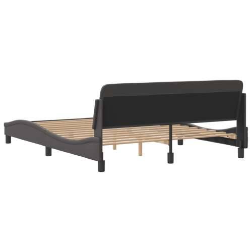 Okvir za krevet s uzglavljem sivi 160x200 cm od umjetne kože - Siva 160 x 200 cm Cijena