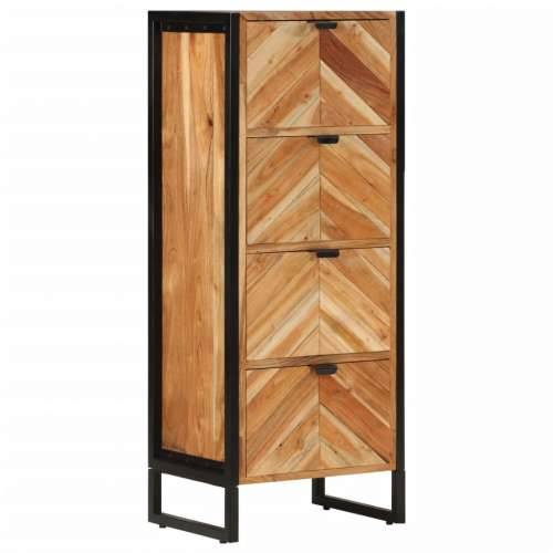Kupaonski ormarić 40x30x100 cm masivno drvo bagrema i željezo Cijena