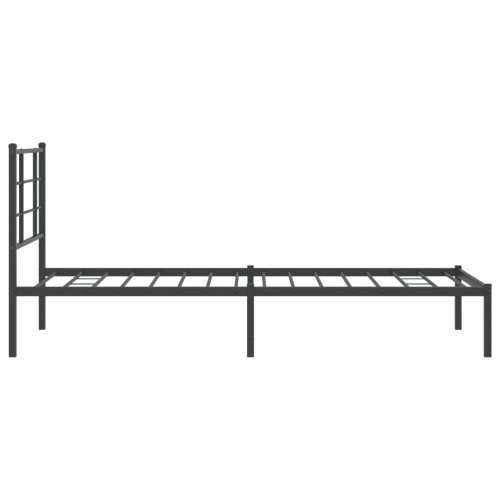 Metalni okvir za krevet s uzglavljem crni 90x200 cm - Crna 90 x 200 cm s uzglavljem Cijena