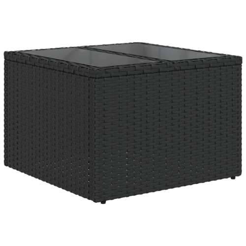 Vrtna garnitura - 6-dijelni set vrtnih sofa s jastucima crni od poliratana - Crna 1 Cijena