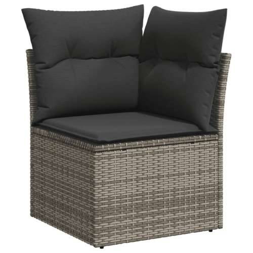Vrtna garnitura - 7-dijelni set vrtnih sofa sivi od poliratana - Siva 1 Cijena