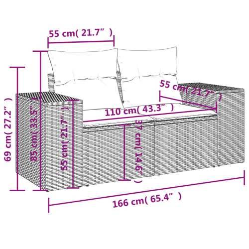 Vrtna garnitura - 10-dijelni set vrtnih sofa s jastucima bež od poliratana - bež i krem table + 2x corner + 5x middler 1 Cijena