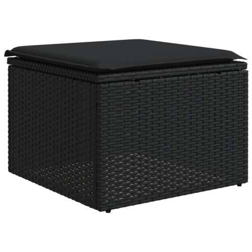 Vrtna garnitura - 4-dijelni set vrtnih sofa od poliratana s jastucima crni - Crna Bez stola 1 Cijena