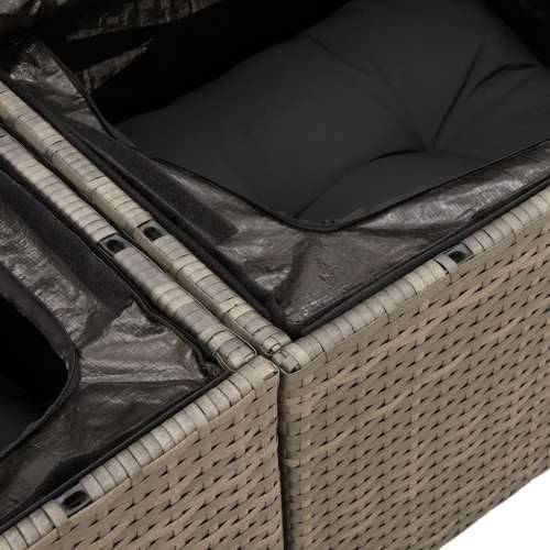 Vrtna garnitura - 7-dijelni set vrtnih sofa sivi od poliratana - siva i tamnosiva 1 Cijena
