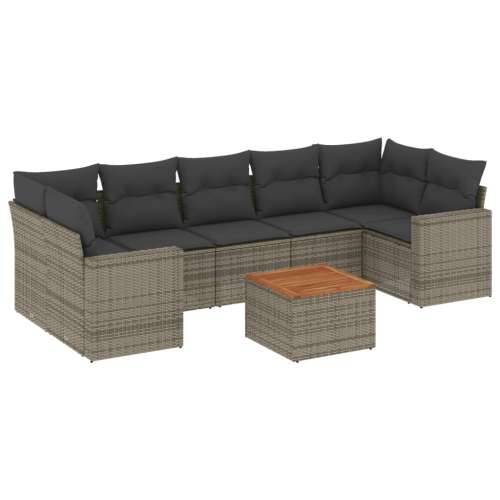 Vrtna garnitura - 8-dijelni set vrtnih sofa od poliratana s jastucima sivi - siva i tamnosiva 1 Cijena