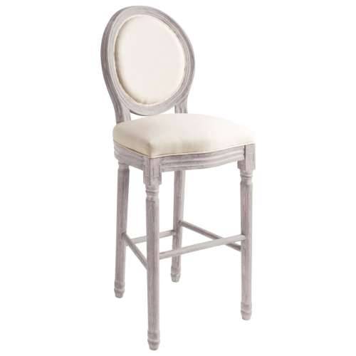 Barske stolice od bijele tkanine 2 kom Cijena