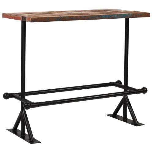 Barski stol od masivnog obnovljenog drva 120 x 60 x 107 cm višebojni Cijena