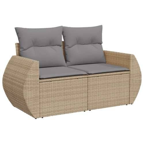 Vrtna garnitura - 9-dijelni set vrtnih sofa s jastucima bež od poliratana - bež i siva 1 Cijena