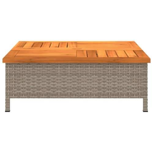 Vrtni stol sivi 70 x 70 x 25 cm od ratana i bagremovog drva - Siva 1 Cijena