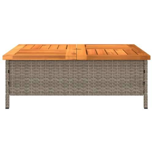 Vrtni stol sivi 70 x 70 x 25 cm od ratana i bagremovog drva - Siva 1 Cijena