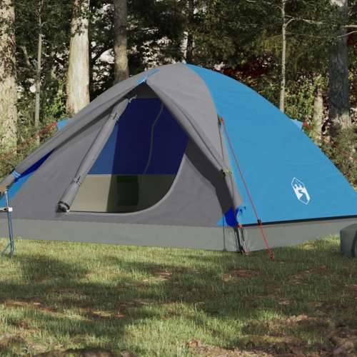 Šator za kampiranje za 3 osobe plavi vodootporni