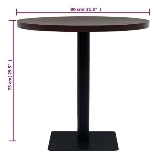 Okrugli stol za bistro od MDF-a i čelika 80x75 cm tamni pepeljasti  - Tamno siva Ø 80 x 75 cm 1 Cijena