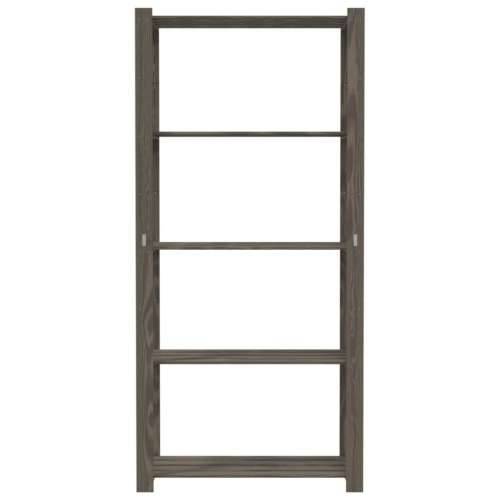 Stalak za pohranu 5 razina sivi 80x38x170 cm masivna borovina - Siva 80 x 38 x 170 cm 1 Cijena