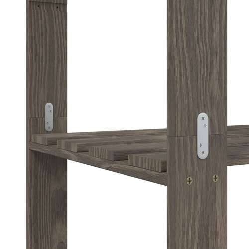 Stalak za pohranu 5 razina sivi 80x38x170 cm masivna borovina - Siva 80 x 38 x 170 cm 1 Cijena