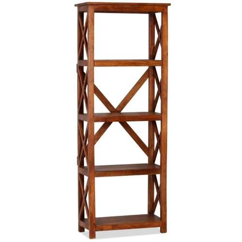 Police za knjige 60x30x160 cm drvo bagrema s premazom boje meda - 60 x 30 x 160 cm 1 Cijena
