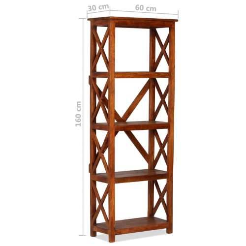 Police za knjige 60x30x160 cm drvo bagrema s premazom boje meda - 60 x 30 x 160 cm 1 Cijena