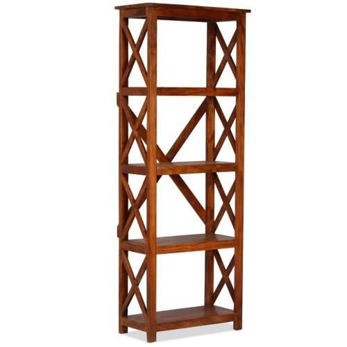 Police za knjige 60x30x160 cm drvo bagrema s premazom boje meda - 60 x 30 x 160 cm 1 Cijena