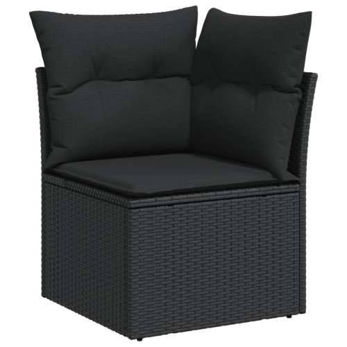 Vrtna garnitura - 7-dijelni set vrtnih sofa od poliratana s jastucima crni - Crna Sa stolom 1 Cijena