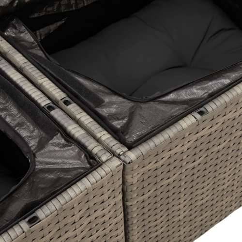 Vrtna garnitura - 7-dijelni set vrtnih sofa sivi od poliratana - siva i tamnosiva 1 Cijena