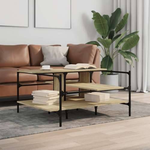 Stolić za kavu boja hrasta 100x100x48,5 cm konstruirano drvo - sonoma hrast 1 Cijena
