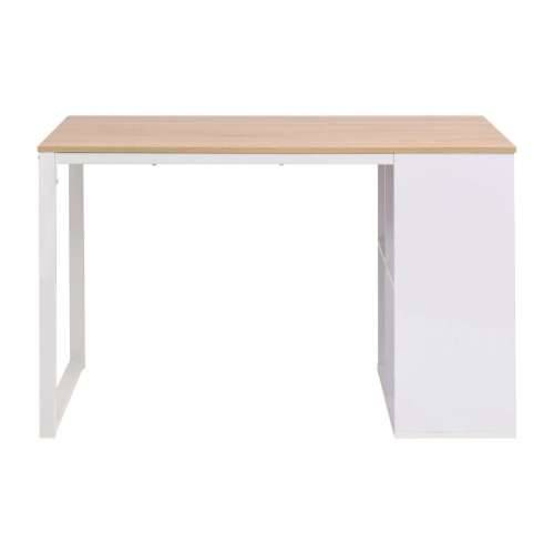Pisaći stol 120 x 60 x 75 cm boja hrasta i bijela Cijena