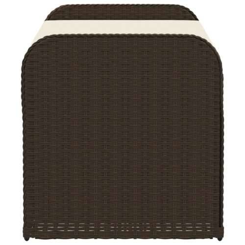 Klupa za pohranu s jastukom smeđa 115x51x52 cm od poliratana - Smeđa 115 x 51 x 52 cm 1 Cijena
