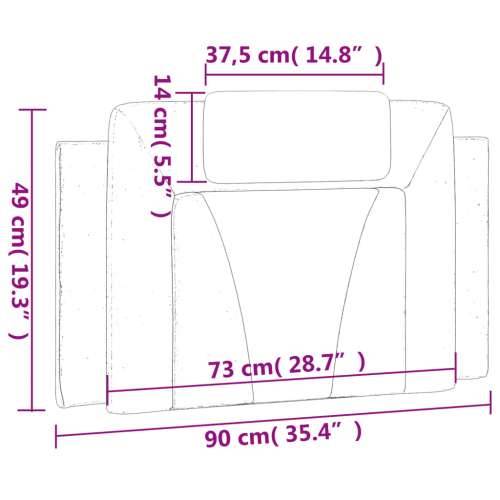 Jastuk za uzglavlje crno-bijeli 90 cm od umjetne kože - Crno-bijelo 90 cm 1 Cijena