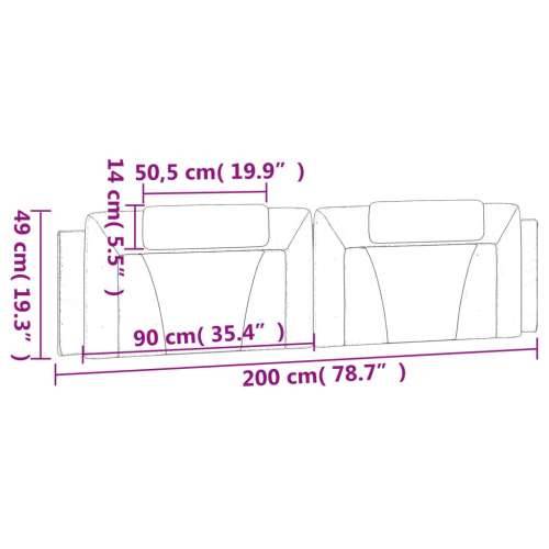 Jastuk za uzglavlje bijelo-crni 200 cm od umjetne kože - Bijela i crna 200 cm 1 Cijena