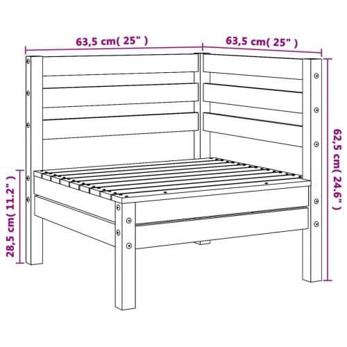 Kutna vrtna sofa od masivne borovine - Prirodna boja bora 1 kutna sofa Cijena