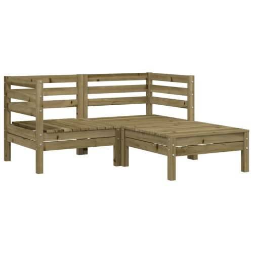 Vrtni dvosjed s tabureom od impregnirane borovine - Prirodno impregnirano 1 2x corner + footrest Cijena
