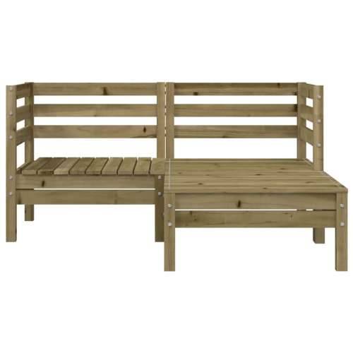 Vrtni dvosjed s tabureom od impregnirane borovine - Prirodno impregnirano 1 2x corner + footrest Cijena