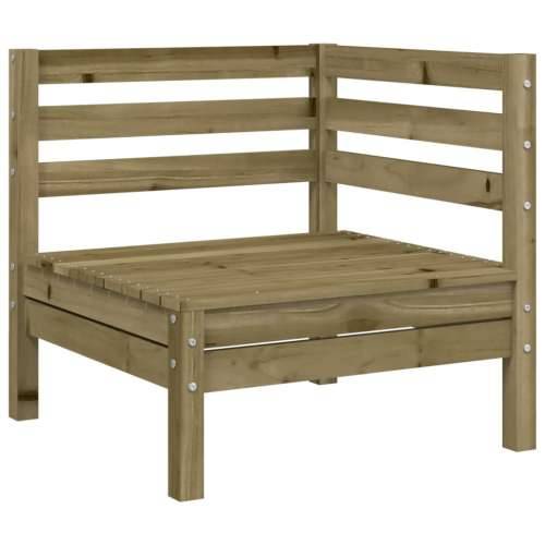 Vrtni dvosjed s tabureom od impregnirane borovine - Prirodno impregnirano 1 2x corner + footrest Cijena