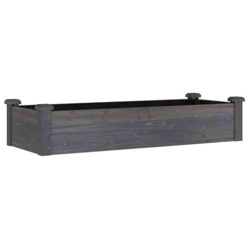 Povišena gredica - Vrtna gredica s oblogom siva 120x45x25 cm od jelovine - Siva 120 x 45 x 25 cm 1 Cijena
