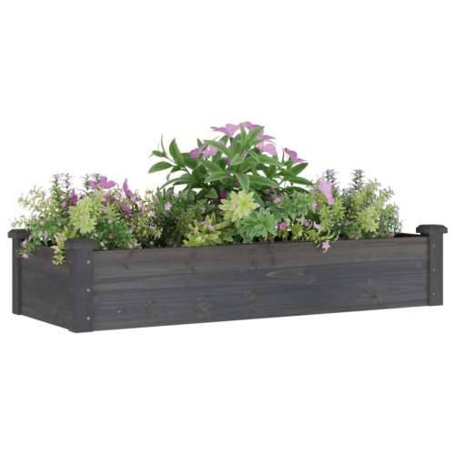 Povišena gredica - Vrtna gredica s oblogom siva 120x45x25 cm od jelovine - Siva 120 x 45 x 25 cm 1 Cijena