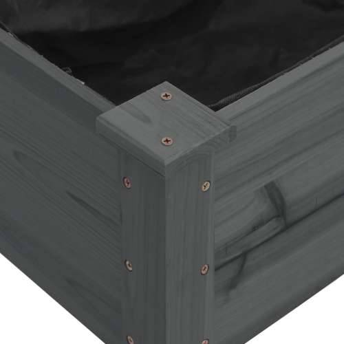 Povišena gredica - Vrtna gredica s oblogom siva 120x45x25 cm od jelovine - Siva 120 x 45 x 25 cm 1 Cijena