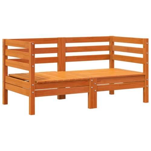 Kutne vrtne sofe 2 kom voštano smeđe boje od masivne borovine - Voštano smeđa 2 kutna sofa Cijena