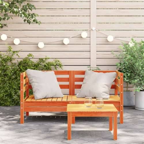 Kutne vrtne sofe 2 kom voštano smeđe boje od masivne borovine - Voštano smeđa 2 kutna sofa Cijena