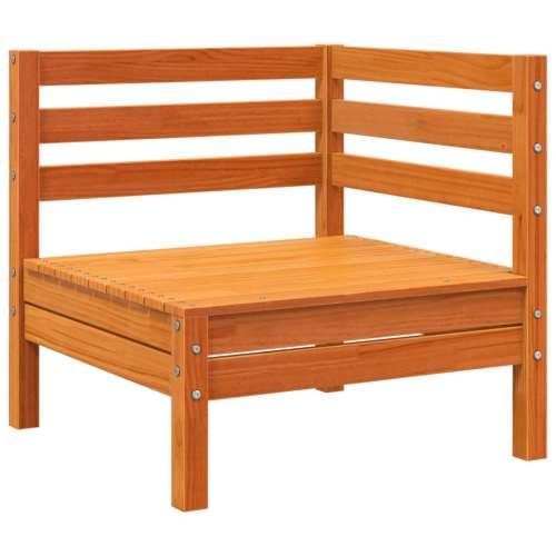 Kutne vrtne sofe 2 kom voštano smeđe boje od masivne borovine - Voštano smeđa 2 kutna sofa Cijena