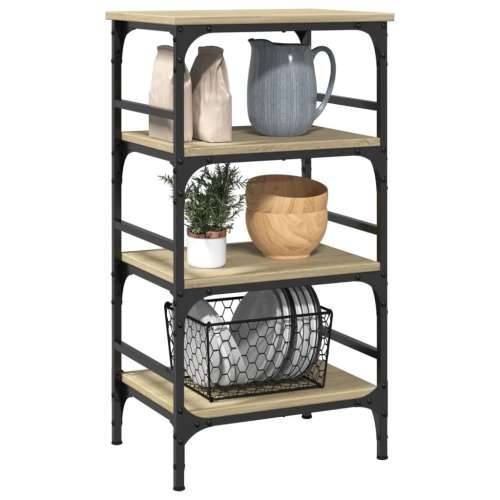 Kuhinjska kolica boja hrasta 45x35x89,5 cm konstruirano drvo - sonoma hrast Cijena