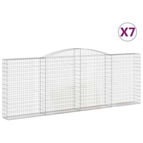 Lučne gabionske košare 7 kom 400x30x140/160cm pocinčano željezo - 400 x 30 x 140/160 cm 7 Cijena